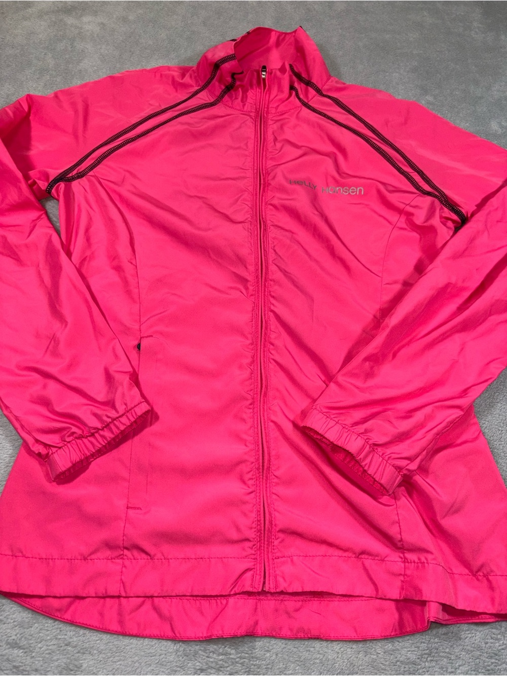 Helly Hansen Pink Lightweight Full-Zip Athletic Windbreaker Jacket - Size M